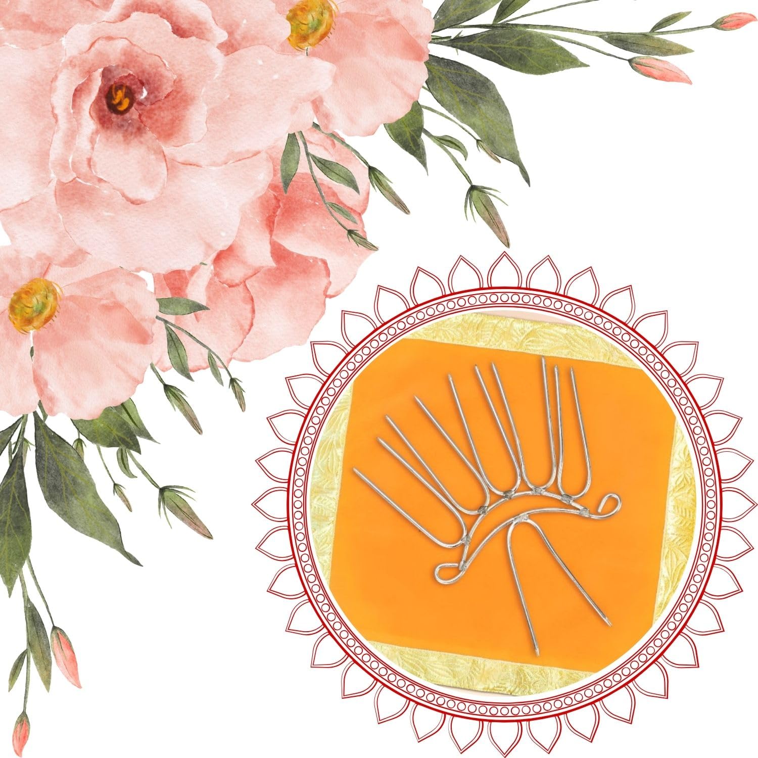 Varalakshmi Pooja Kalasam Decoration Sticks Combo - Lakshmi Pooja Kalasam Flower Stand Stick