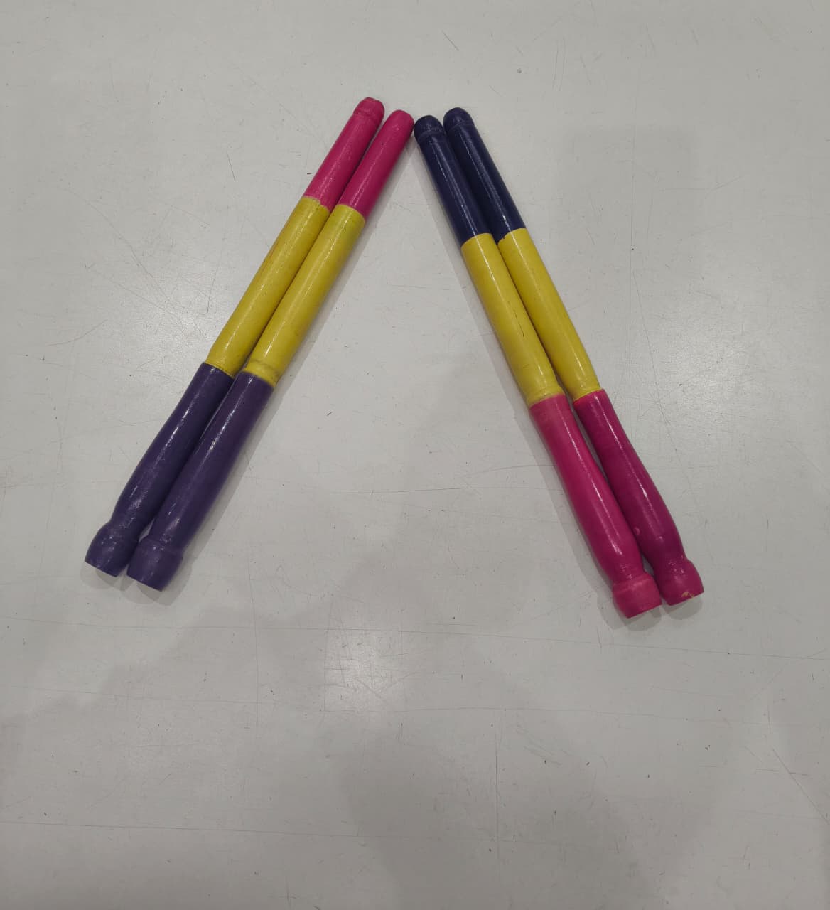 Wooden Dandiya Sticks Dance Graba Stick Large Kollatam Sticks Dance pack of 2 sets.