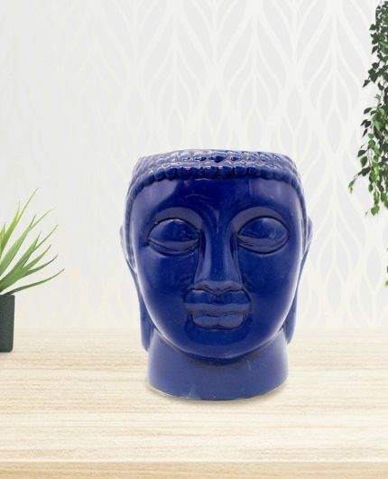 Blue Buddha Shape Ceramic Flower Pot for Outdoor
