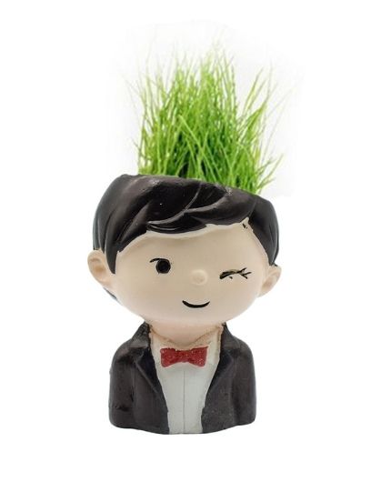 Boy Design Polyresin Pots for Indoor
