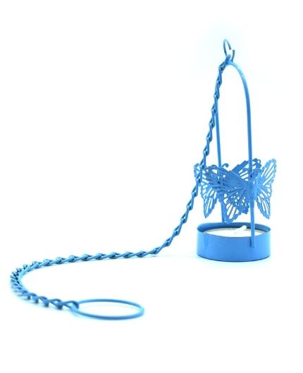 Butterfly Hanging Tealight Holder (Blue)