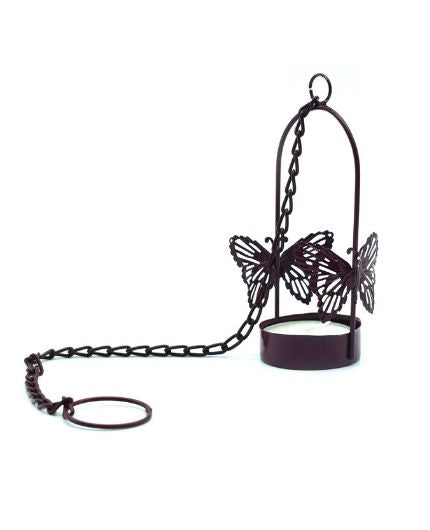 Butterfly Hanging Tealight Holder (Black)