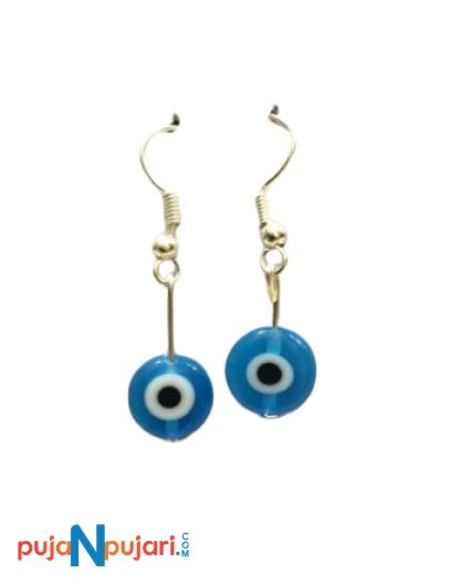 Light Blue Evil Eyes Earrings