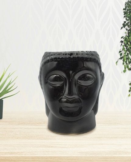 Black Buddha Ceramic Flower Pot for Outdoor Garden