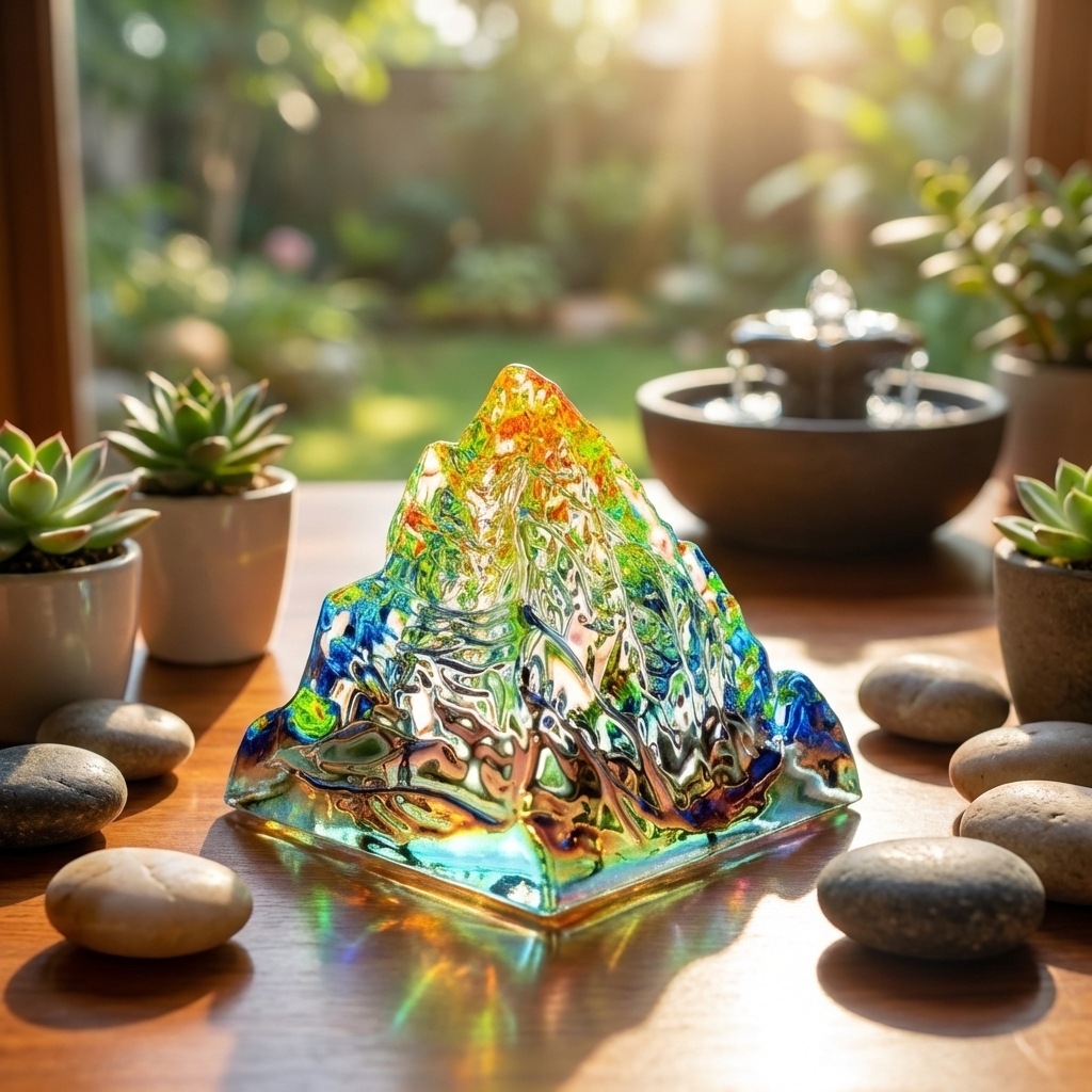Feng Shui Vastu Kailash Pyramid for Positive Energy, Good Luck, and Prosperity Multicolour