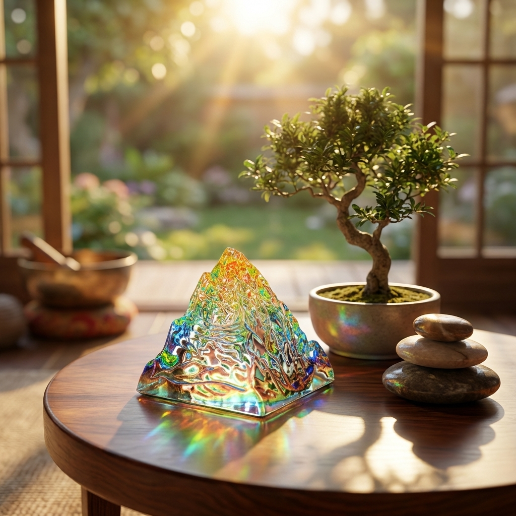 Feng Shui Vastu Kailash Pyramid for Positive Energy, Good Luck, and Prosperity Multicolour