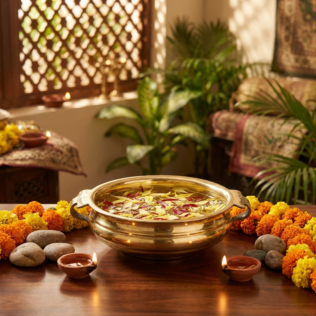 Brass Urli traditional Bowl for Home Decor