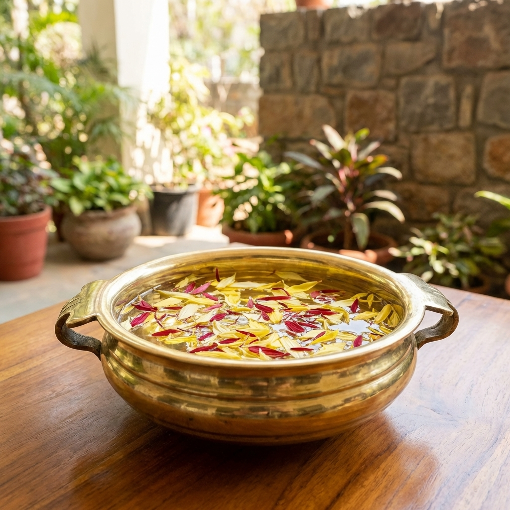 Brass Urli traditional Bowl for Home Decor