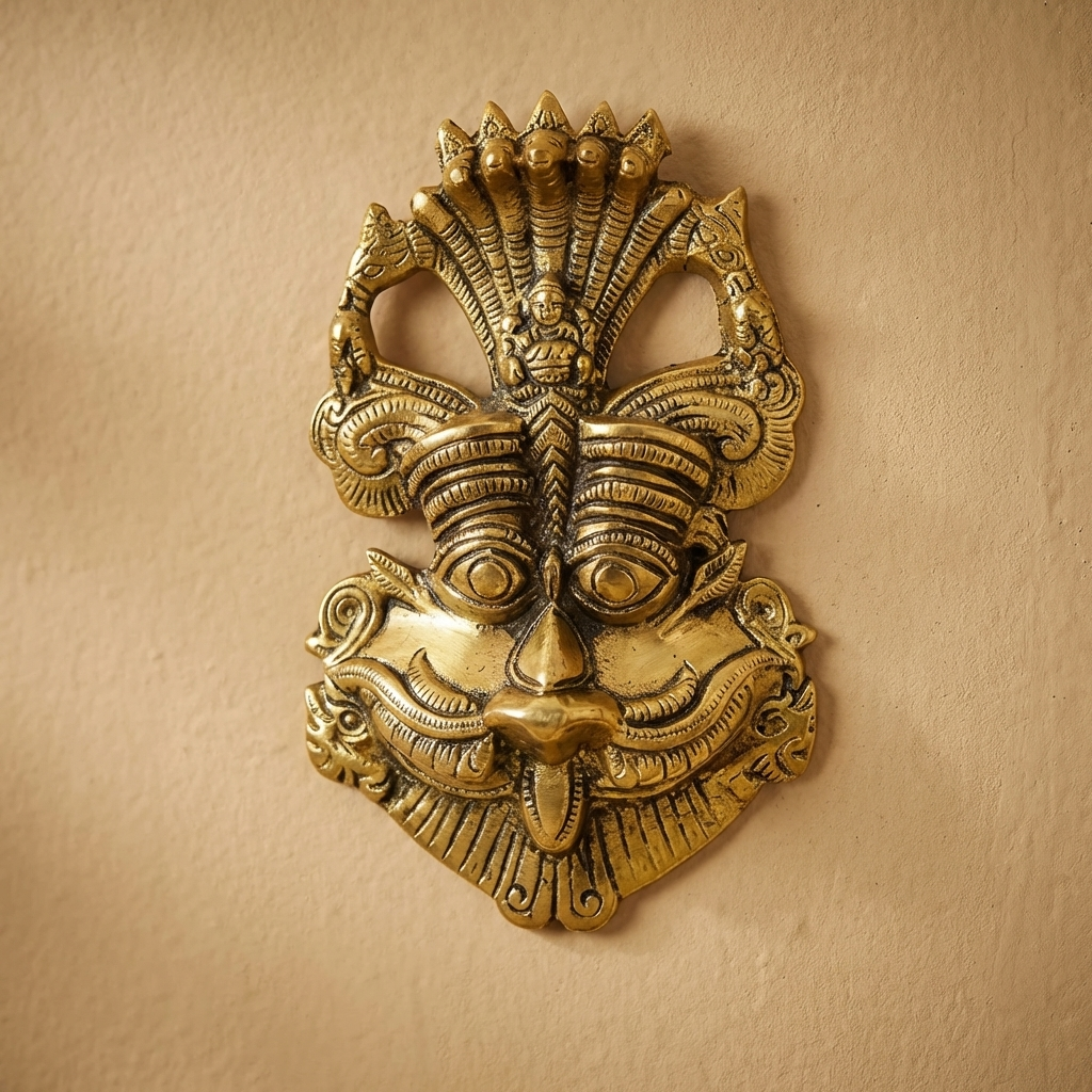 Metal Kirtimukha Wall Hanging for Home Entrance & Door Vastu Online