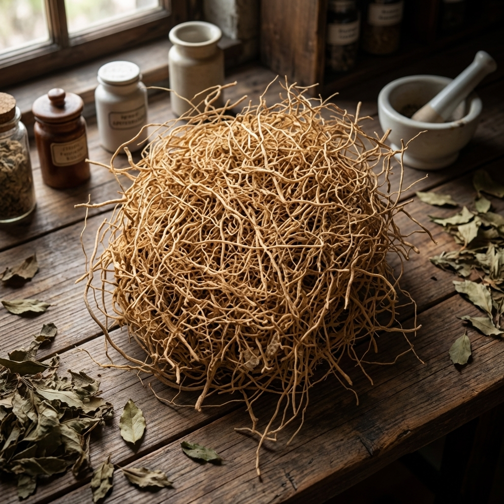 Vetiver Lavancha Roots/Khus Khus Grass for Puja and Havan (100 GRAM)
