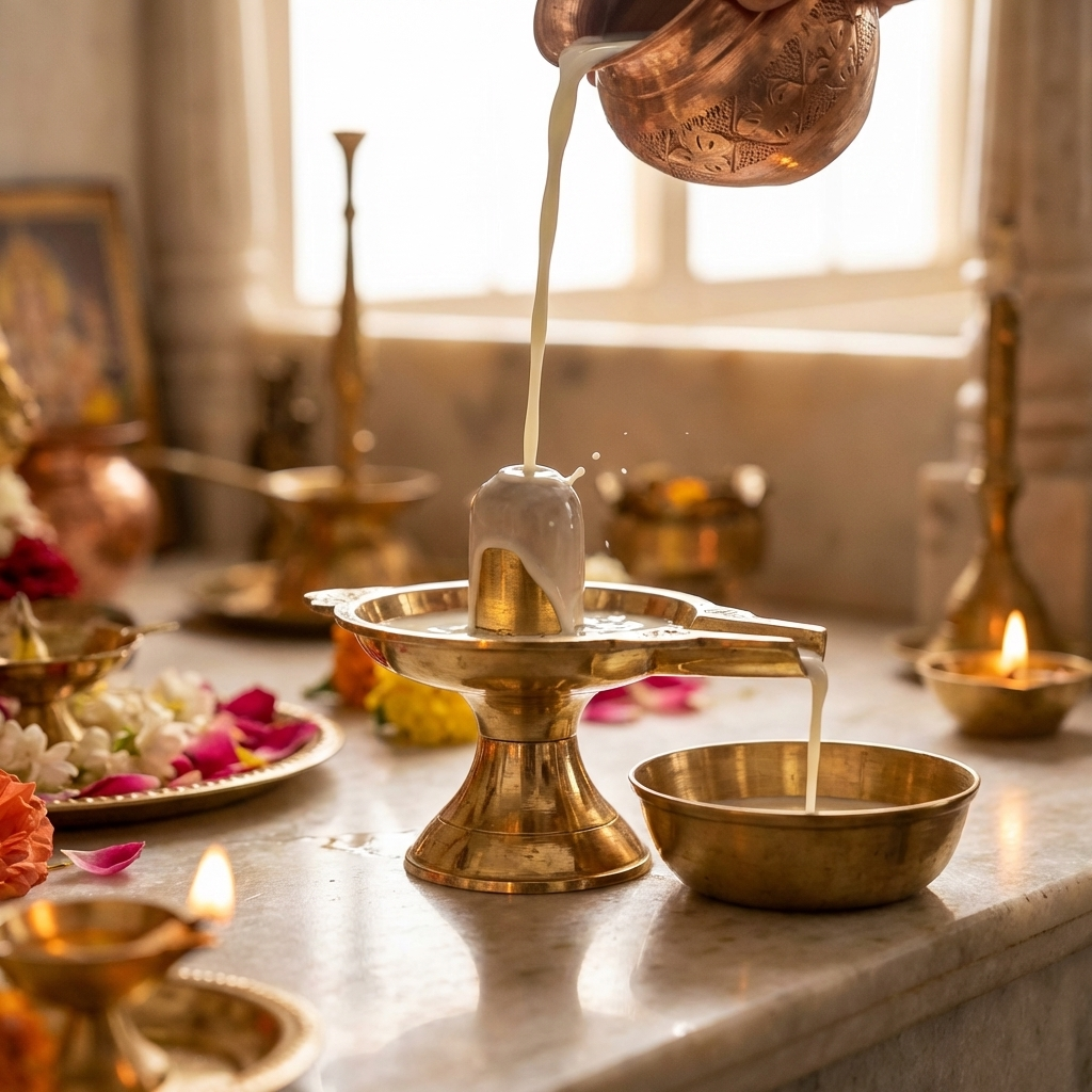 Brass Abhishekam Stand Patra Plate