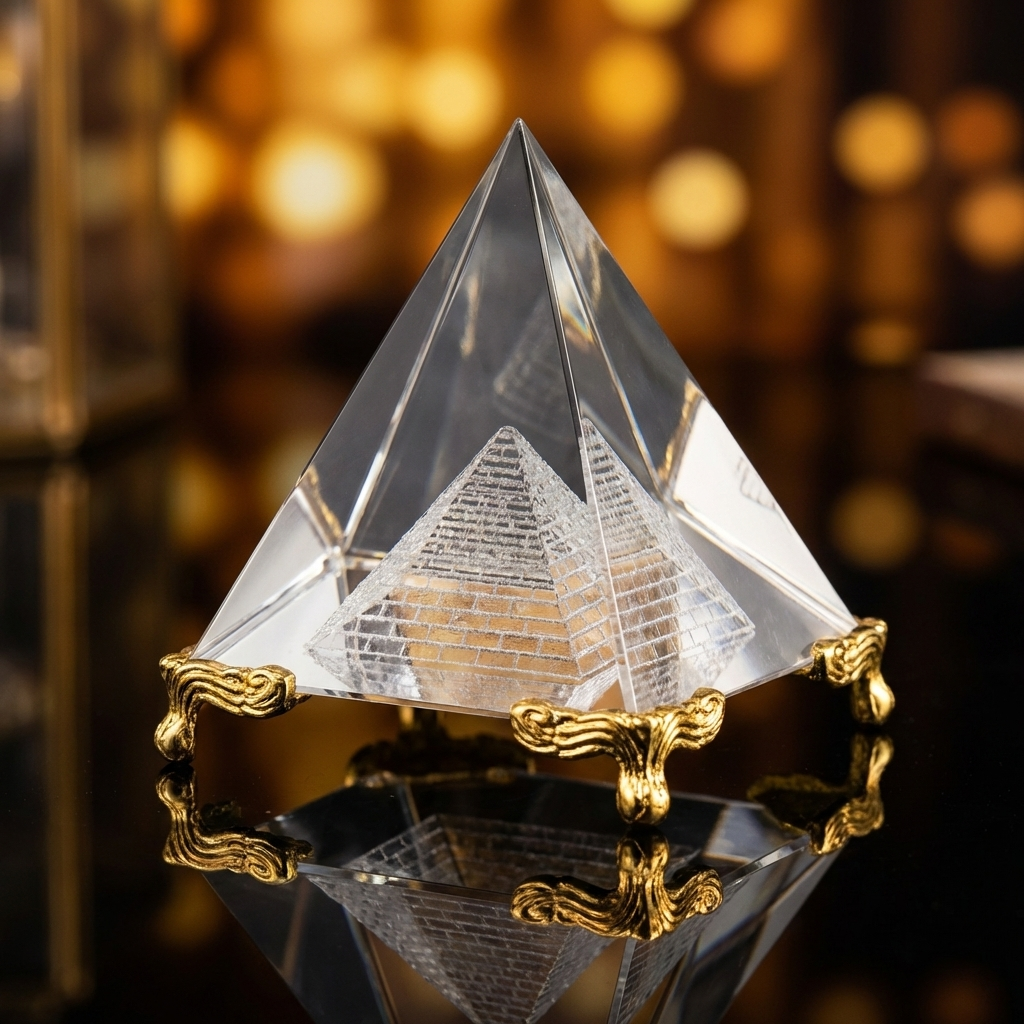 Feng Shui Crystal Pyramid For Positive Energy
