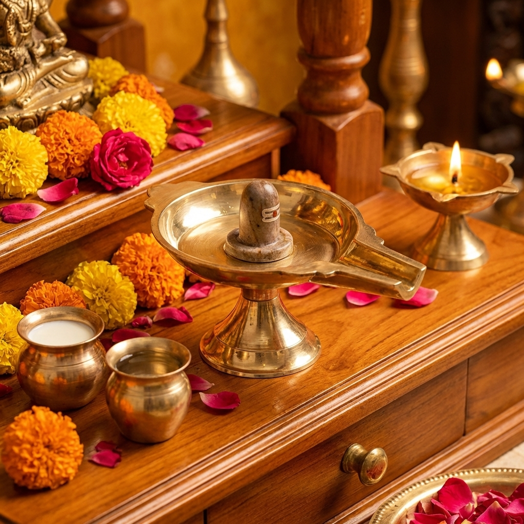 Brass Abhishekam Stand Patra Plate