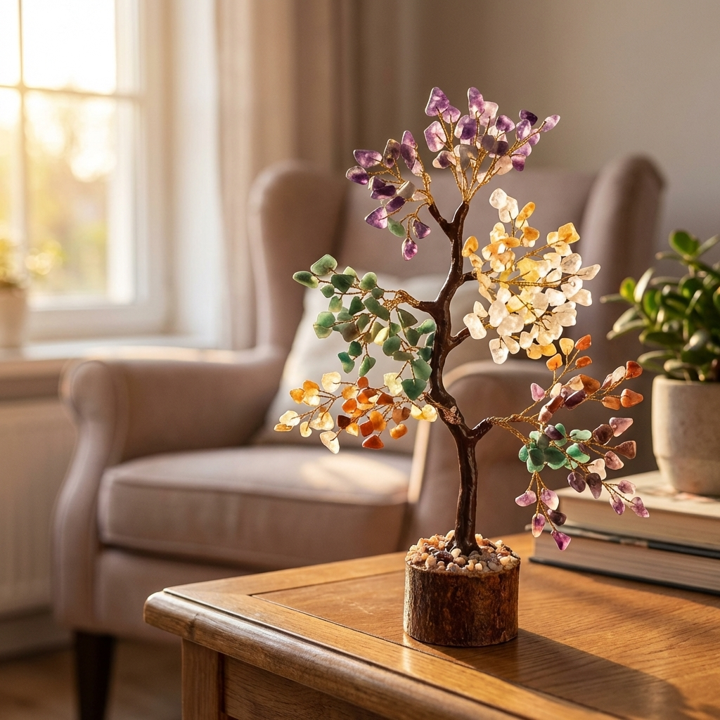 7 Chakra crystal Stone Tree for Good Luck