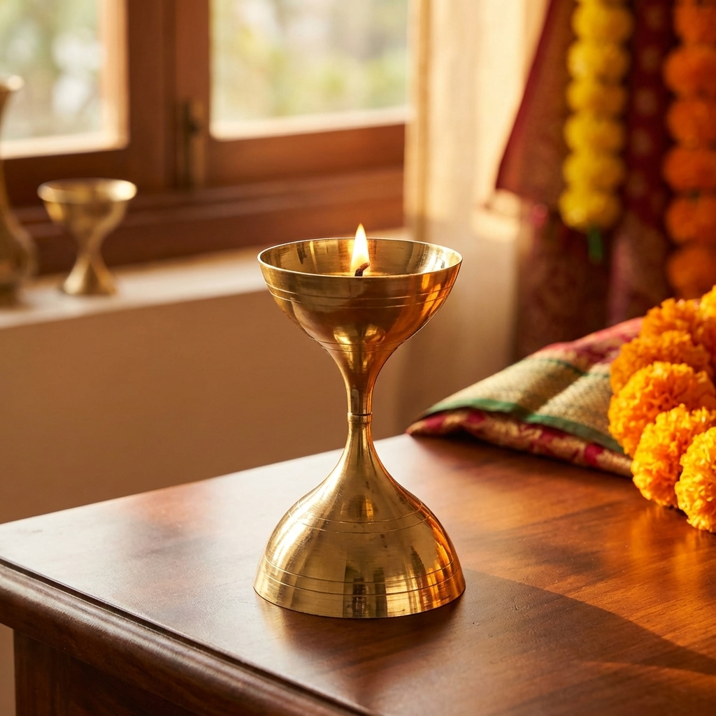 Nanda Deepa Brass Diya Lamp