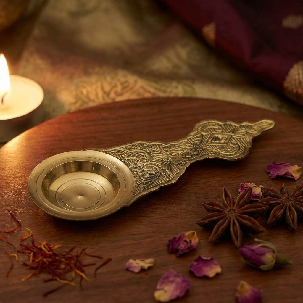 Camphor Aarti Stand 8 Inches