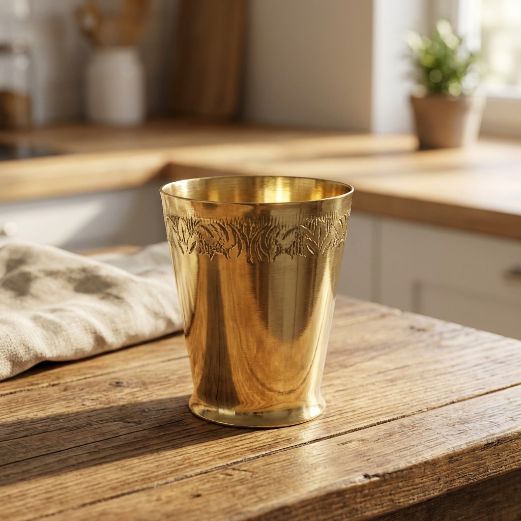 Brass or Pital Glass For Puja And Home Decor