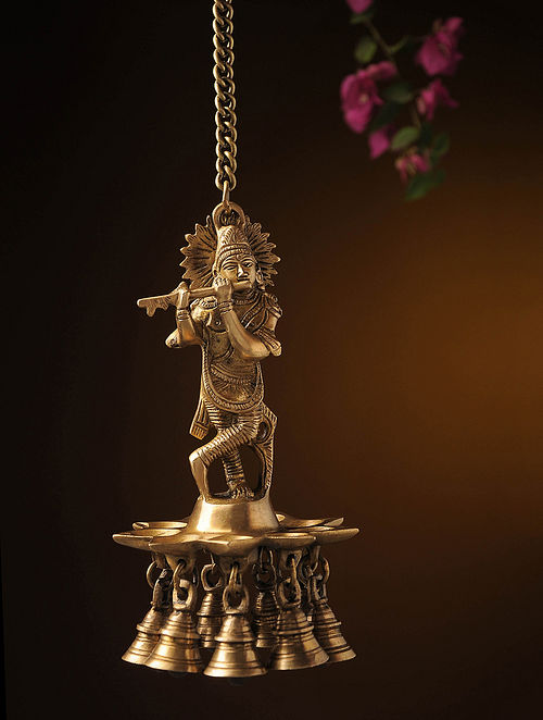 Krishna Brass Hanging Diya