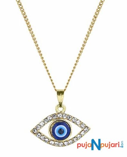 Blue Evil Eye Necklace with Pendant