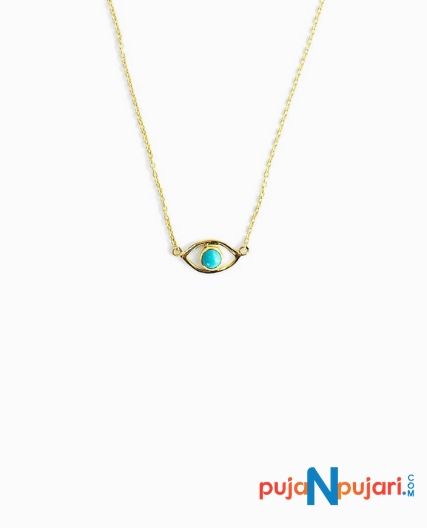Gold Plated Evil Eye Necklace for Women