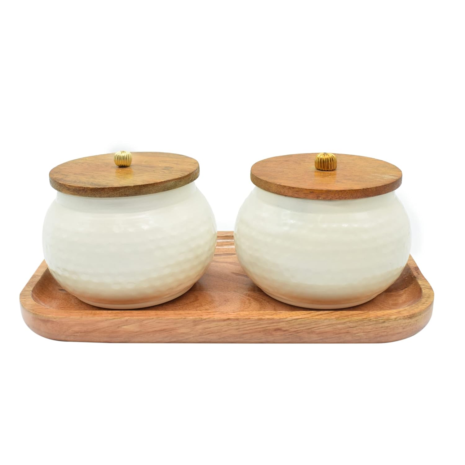 copper Bowl Set with Wooden lid- Gift Bowl