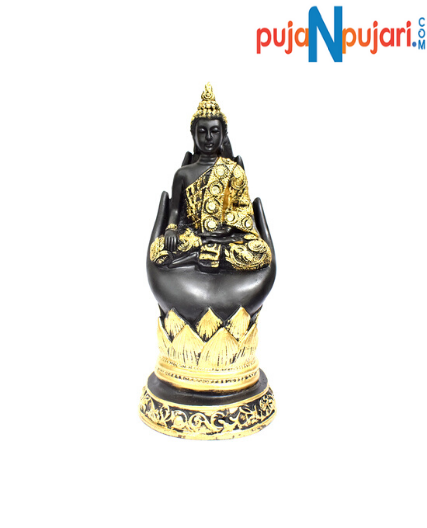 Palm Hand Meditating Buddha