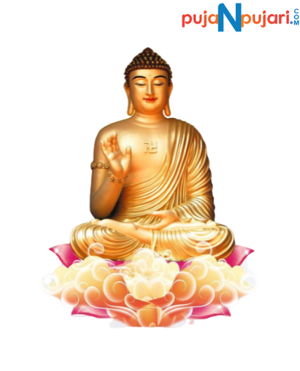 Lord Buddha Peaceful on Lotus