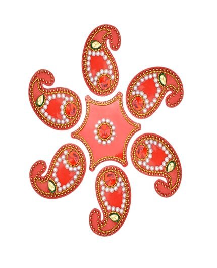 Readymade Kundan Acrylic Rangoli Set