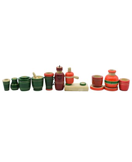 Wooden Kitchen Play Set for Kids Playing
