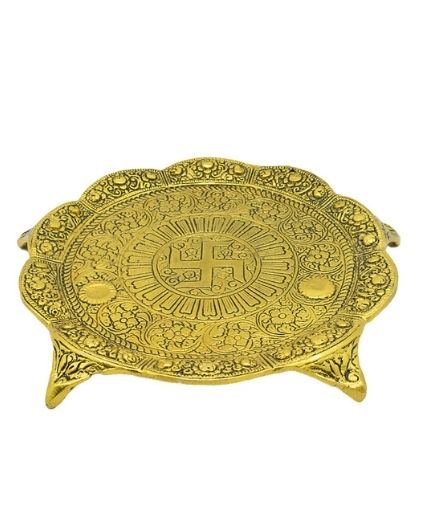 Swastik Design Pooja Chowki for God Idols