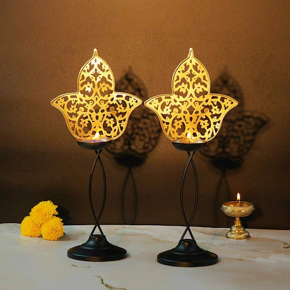 Metal Tealight Candle Holders with Stand