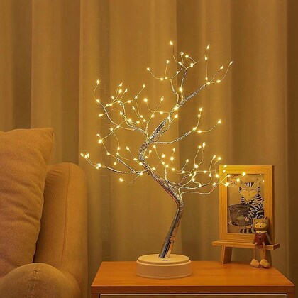 USB Decorative Led Shimmer Tree Desk Lamp