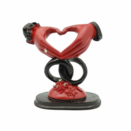 Love Couple Ring Showpiece Statue Gift For Valentine Day