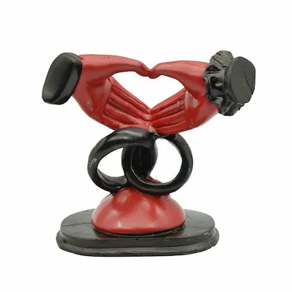Love Couple Ring Showpiece Statue Gift For Valentine Day