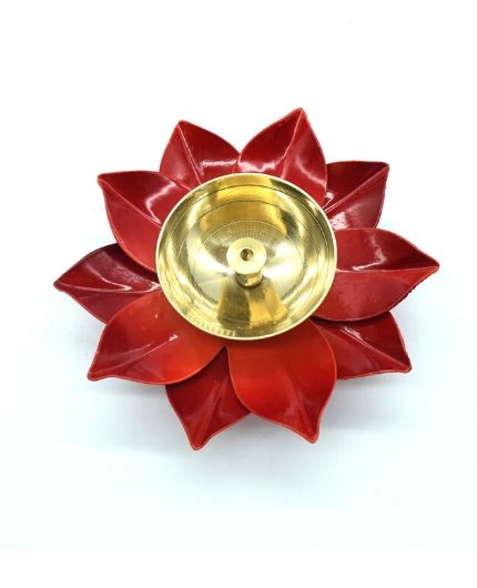 Beautiful Red Lotus Diya