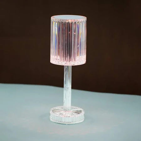 Portable Crystal Table Lamp,16 Color Touch Control Rechargeable