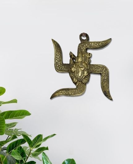 Swastik Ganesh Wall Hanging Showpiece for Home Decor