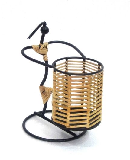 Decorative Basket Lady Tealight Holders