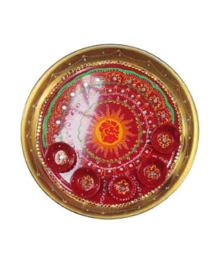 Hand Painted Pooja Thali Set for Pooja Room