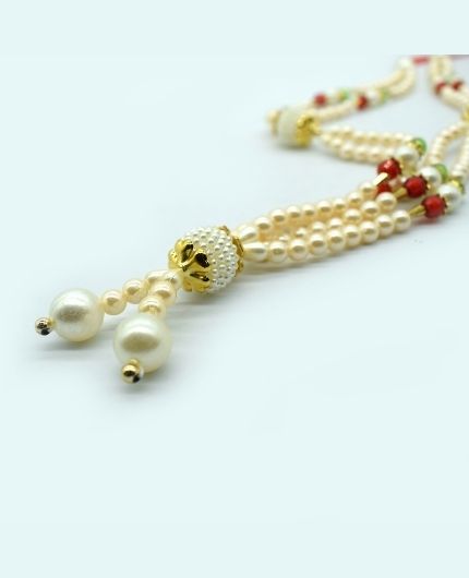 Pearl Beads Mala Garland for God Idols