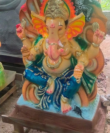 Eco Friendly Ganpati Idol Made Up of mud & Ganesha idol big Size 4.5 Feet