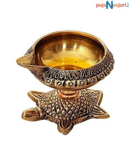 Kuber Diya Lamp Engraved Design