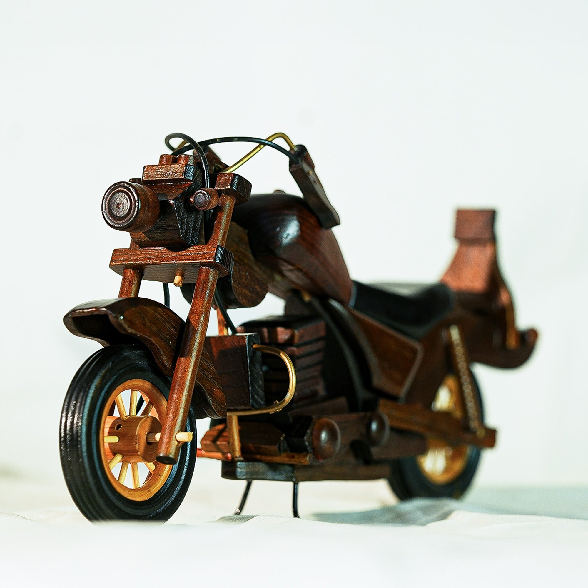 Handcrafted Channapatna Wooden Motorcycle