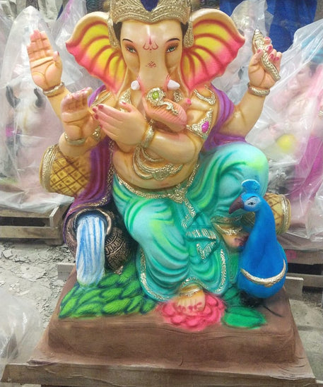 Eco Friendly Ganesha Idol Made Up of Paper | Ganpati idol big Size 5 Feet