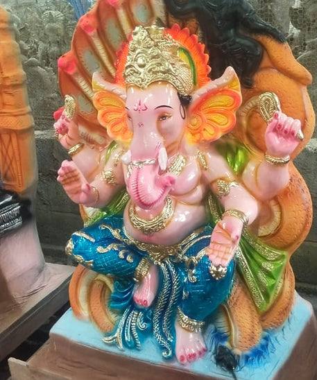 Eco Friendly Ganpati Idol Made Up of Paper & Ganesha idol big Size 5.5 Feet