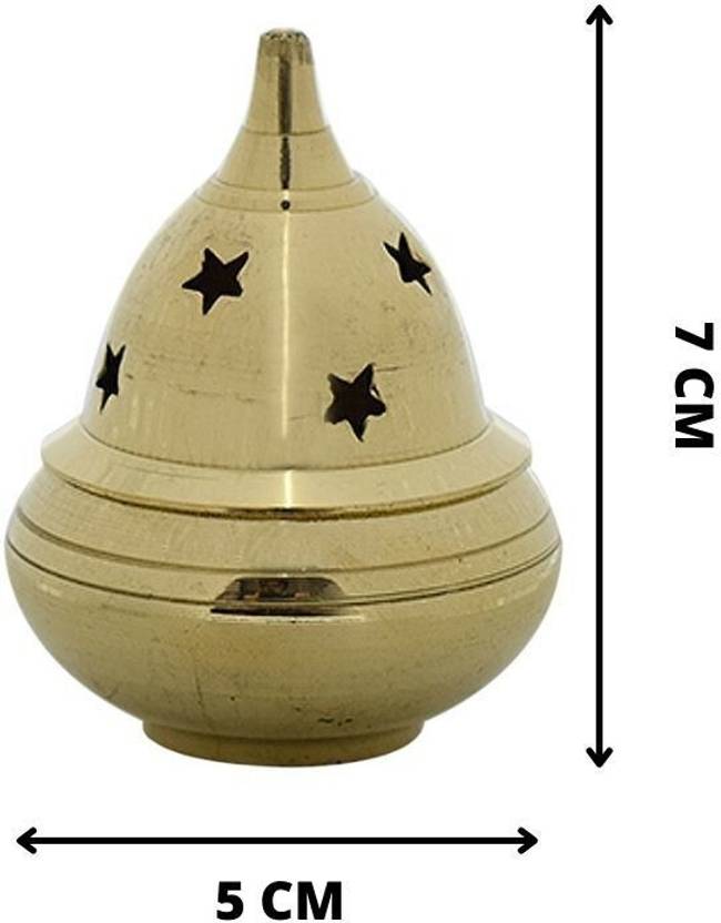 Apple Shape Brass Akhand Diya Oil Lamp for Pooja, Home Temple and Diwali