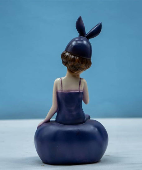 Blowing Bubble Girl Sculpture Figure Model Decor Home Living Room Statue