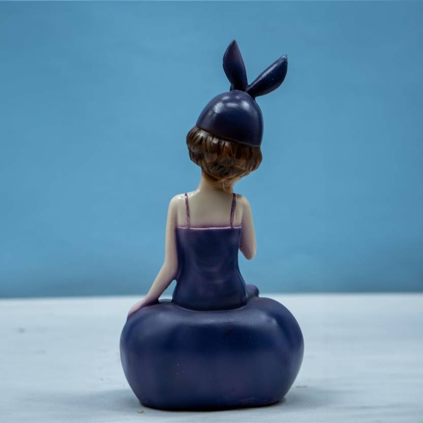 Blowing Bubble Girl Sculpture Figure Model Decor Home Living Room Statue