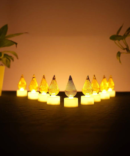 Battery Led Diya For Diwali- Pack of 12