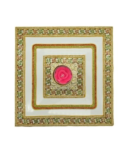 Swasthik Design Acrylic Rangoli Set for Floor